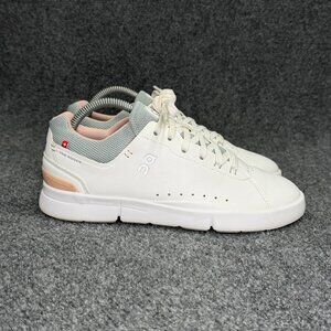 On Running THE ROGER Advantage Sneakers Women's 8 White Low Lace Tennis Shoes